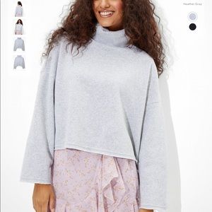 AE Forever Cropped Turtleneck Sweatshirt